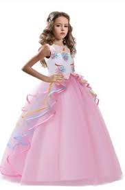 Girls Pink Unicorn Birthday Gown Preorder 4 To 14 Years Unicorn Dress Girls Unicorn Dress Kids Princess Dress Kids
