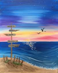 Wieco art 3 panel blue beach canvas wall art for home decor sunset white wave beach pictures on canvas sea view canvas prints artwork for wall decor living room decorations 4.0 out of 5 stars 6 $24.99 $ 24. How To Paint A Beach Sunset For Beginners