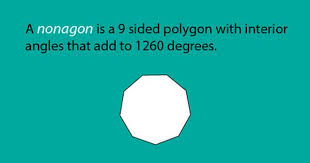 Math Facts A Nonagon Is A 9 Sided Polygon With Interior Angles That Add To 1260 Degrees Math Facts Decoration Website Interior
