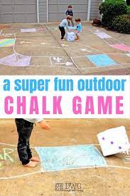 Chalk Game For Outdoor Play Days With Grey Chalk Game Outdoor Games For Kids Outdoor Play