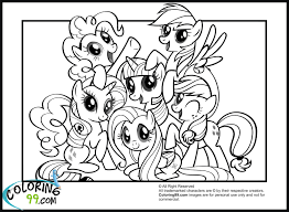 My Little Pony Coloring Pages Friendship Is Magic | Team colors