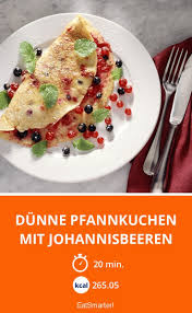 Dunne Pfannkuchen Mit Johannisbeeren Rezept Rezepte Johannisbeeren Gesund Kochen
