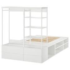 Nordli Struttura Letto Contenitore Testier Bianco 140x200 Cm Ikea It Bed Frame Bed Frame With Storage Ikea Bed