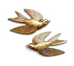 Golden Birds Bird Wall Art Vintage Syroco Bird Hangings 2 Gold Bird Wall Hangings Flying Bird Art Flyi Bird Wall Decor Ceramic Birds Wall Bird Wall Decals