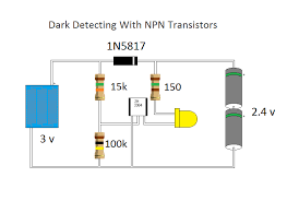 In this circuit the 6v solar panel is working as a battery charger and also as a dark detector , during the daytime it will charge the batteries and in night when it receives no light then the transistor bc547 will become switch on and activates the leds. Simple Solar Circuits 11 Steps With Pictures Instructables