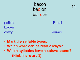 1) river, runner, petal, solid, cricket, level, sonority, specific, syllabic; Clover And Syllable Division Ppt Video Online Download