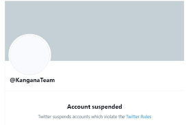 After suspending the account, the hashtag #kanganaranaut is trending on twitter. Xtnb67wqa6chim