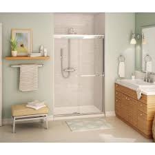 Maax shower doors have been popular for quite a long time. Maax Aura Sc 48 In X 71 In Semi Frameless Sliding Shower Door In Chrome 135674 900 084 000 The Home Depot