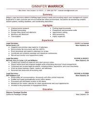 A day in the life of a lawyer can be very hectic. Best Legal Secretary Resume Example Livecareer