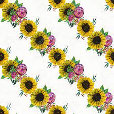 See more ideas about pink sunflowers, beautiful flowers, flowers. Seamless Pattern With Sunflowers And Pink Rose Garlands Floral Stock Photo Picture And Royalty Free Image Image 63349594