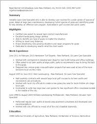 Local lawn care services in papillion, ne. 1 Lawn Care Specialist Resume Templates Myperfectresume