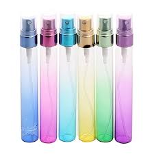 Amazon Com Spray Bottles 6pcs 10ml Mini Gradient Color Refillable Bottle Empty Travel Perfume Alcohol Glass Atomizer Pump Sprayer Bottle Set Beauty