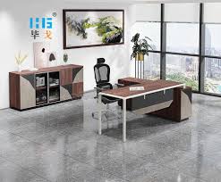 Mdf Black Office Desk Regular Size Modern Office Furniture Wood Office Table Boss Executi In 2020 Computer Table Design Office Table And Chairs Office Furniture Modern