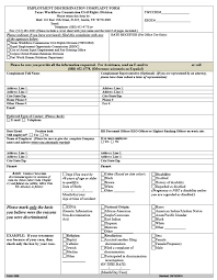 Eeoc Complaint Form Templates 5 Free Sample Example Format