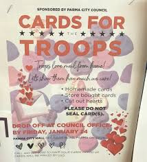 Christmas messages for soldiers, troops. Parma City Council Collects Valentine S Day Cards For Troops Overseas Cleveland Com