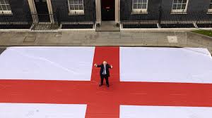 This is the first time the st george flag has been raised. Boris Johnson Poses With Giant England Flag Ahead Of Saturday S Euro 2020 Clash Vs Ukraine Lbc