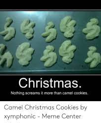 You'll find gems such as figgy pudding cookies, irresistible fruitcake cookies, raspberry bow tie cookies, chocolate mint wafers and more! 333å· Christmas Nothing Screams It More Than Camel Cookies Camel Christmas Cookies By Xymphonic Meme Center Christmas Meme On Me Me