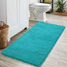 Shop wayfair for the best 24 x 60 bathroom rug runners. Lochas Bath Rugs 24 X 60 Large Runner Bathroom Rug Soft Luxury Chenille Bathroom Mats With Non Slip Backing Throw Absorbent Carpet For Bath Tub Shower Machine Washable Durable Rug Teal Blue Walmart Com