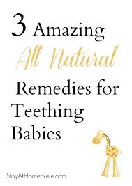 3 Amazing All Natural Remedies For Teething Babies Stay At Home Susie Baby Teething Remedies Baby Teeth Teething Remedies