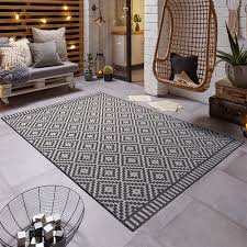 Outdoor teppiche für draußen sind robust, strapazierfähig und pflegeleicht. Design Outdoor Teppich Breeze Schwarz Creme Teppich Fur Terrasse Balkon Garten Ebay