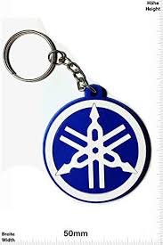 Keychains Porte Cles Yamaha Round Blue Motocross Motorcycle Motorbike Skater Scooter Sport Key Ring Kautschuk Rrubber Porte Cle Cle