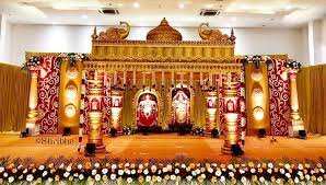 Shribha Events On Instagram A Traditional And A Grand Mandap Setup For A South Indian Wedding Shribha Indian Wedding Deco Mandap Wedding Stage Decorations
