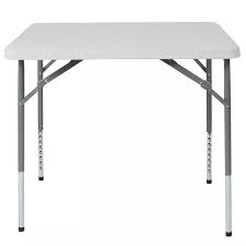 Flash Furniture 2 79 Foot Square Height Adjustable Granite White Plastic Folding Table In 2020 Folding Table Flash Furniture Height Adjustable