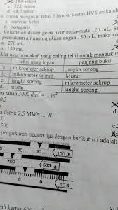 Biasanya untuk mengukur ketebalan kertas dan mengukur diameter kawat; Alat Ukur Yang Paling Teliti Untuk Mengukur Ketebalan Sebuah Uang Logam Dan Panjang Buku Adalah Brainly Co Id