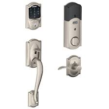 Now press and hold the schlage button on the front of the lock. Schlage Touchscreen Deadbolt And Handleset Grip Connect Your Home
