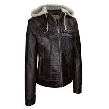 Wilsons Leather Center Zip Crackle Leather Jacket W Hood 349 99 Our Price Now Leather Jacket Jackets Vintage Leather Jacket