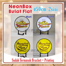 Ukuran standar neon box bulat. Harga Neon Box