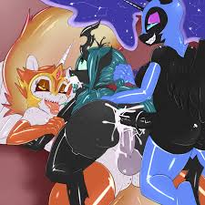 Futa pinup changeling+daybreaker (mlp)+nightmare moon (mlp)+queen chrysalis  (mlp) FutaCock.com