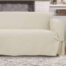 Farmhouse Basketweave Sofa Slipcover Sure Fit In 2021 Slipcovered Sofa Slipcovers Sure Fit