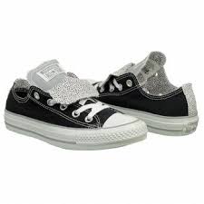 Black And White Chuck Taylors Low Women S Chuck Taylor All Star Double Tongue Low Top Sneaker Converse Star Sneakers Chuck Taylors