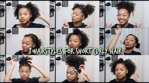 Hairstyles with buns and curls; 8 Hairstyles For Natural Hair 3c 4a Youtube