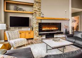 There are really only two walls, (walkway and kitchen uses other space) one of which houses the fireplace and two windows. 27 Living Rooms With A Fireplace And Tv Home Decor Bliss