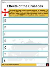 Human movement spreads knowledge, goods, and disease. The Crusades Facts Worksheets Brief Background For Kids