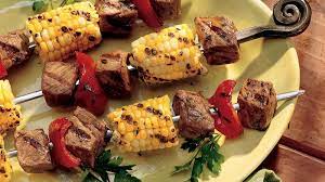Grilled Beef And Corn Kabobs Recipe Bettycrocker Com