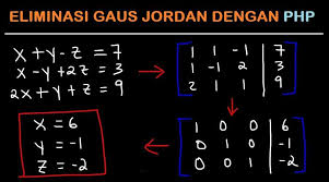 Hasilnya sebagai berikut untu variable x2: Eliminasi Gauss Jordan Menggunakan Php Rumah It