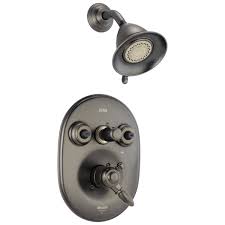 Monitor R 18 Series Xo Jetted Shower Tm Trim In Aged Pewter T18255 Ptxo Delta Faucet