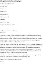 Salary Letter Salary Increase Notice To Employee
