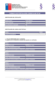 ¿cómo hacer un currículum vitae? Formato Curriculum Chile Sengu