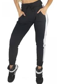 Calça Ribana Com Listra Na Lateral Calca Ribana Mvb Modas Moletom Listra Feminina Cintura Alta Preta Em 2020 Calca Ribana Calca De Moletom Moda