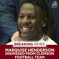 Clemson has made the decision to dismiss Marquise Henderson from its  program. We wish him the best as he moves forward." Full story  https://shorturl.at/UjOuL