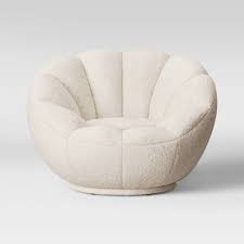 A small chair will suffice. Low Profile Round Swivel Chair Cream Sherpa Room Essentials Target