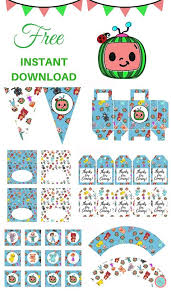 Cocomelon printable party backdrop banner | birthday poster. Digital Instant Access Instant Download Banner Printable Cocomelon Party Birthday Boy Printable Cocomelon Pennant Banner Party Decor Paper Party Supplies Indielibre Com