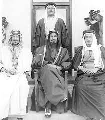 الامير الشيخ أحمد الجابر والأميران سعود وخالد آل سعود في الكويت عام 1942 kuwait old saudi arabia culture egyptian history