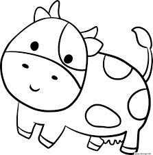 Coloriage Vache Maternelle Animaux De La Ferme Dessin Vache à imprimer