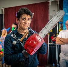 Maybe you would like to learn more about one of these? Self My Ash Williams Cosplay My Best Friend Is Mr Clean In The Back Chainsaw Works And Has Smoke Out The Side Cosplay