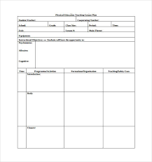 Phys Ed Lesson Plan Template Physical Education Lesson Plans Education Lesson Plans Elementary Lesson Plan Template